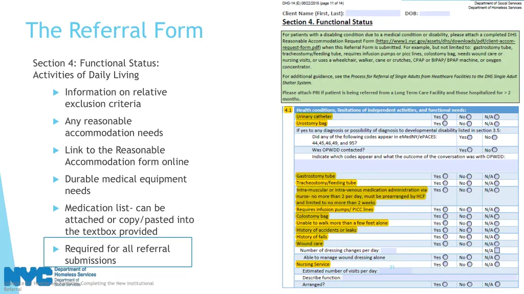 the referral form 11