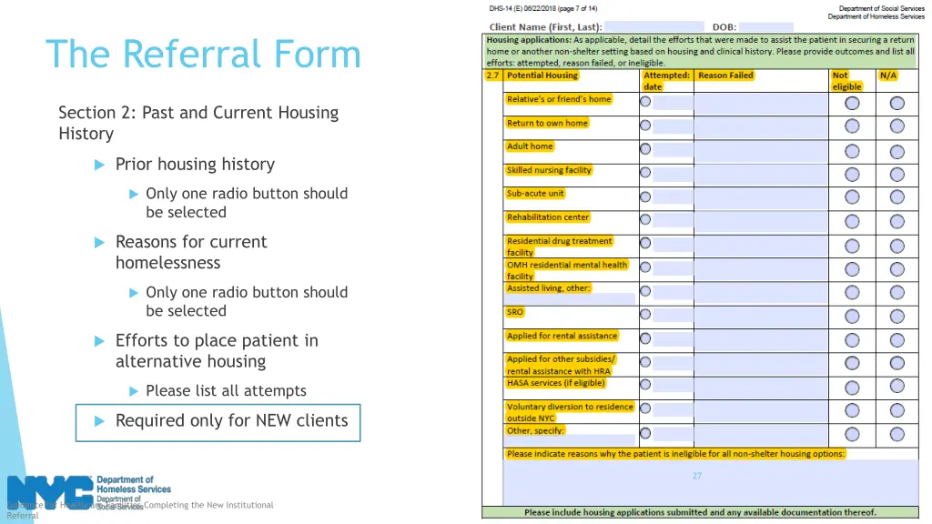 the referral form 7