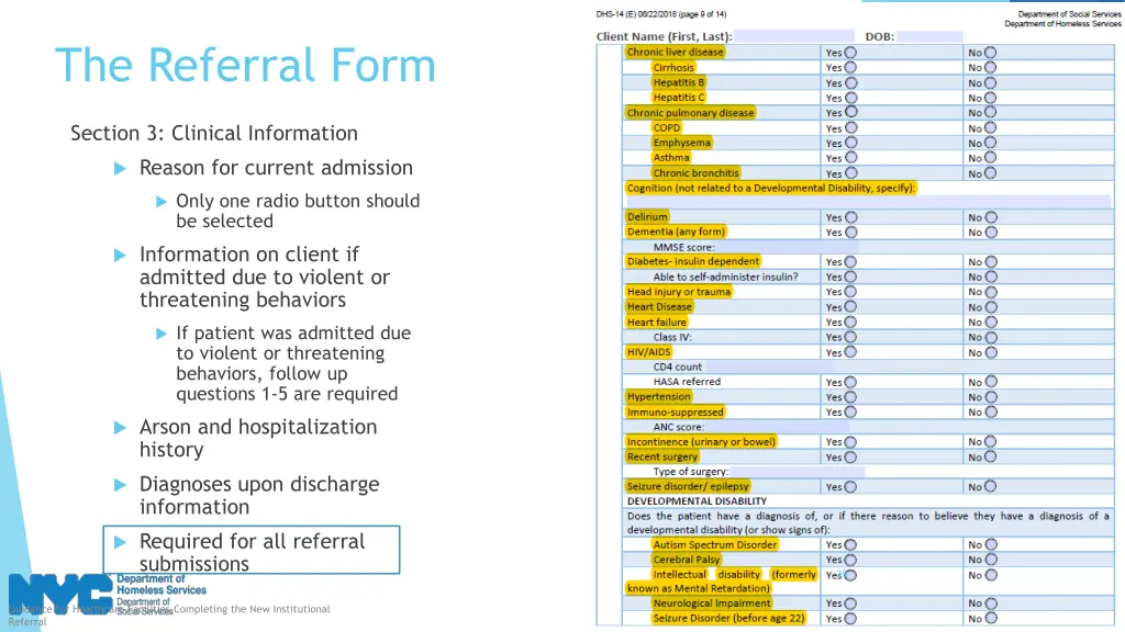 the referral form 9