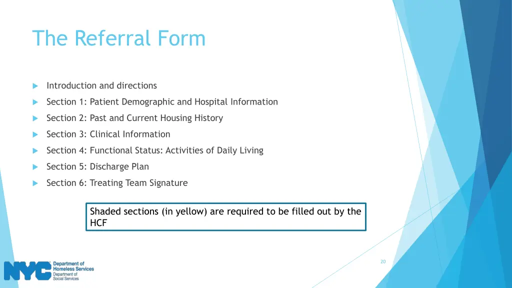 the referral form