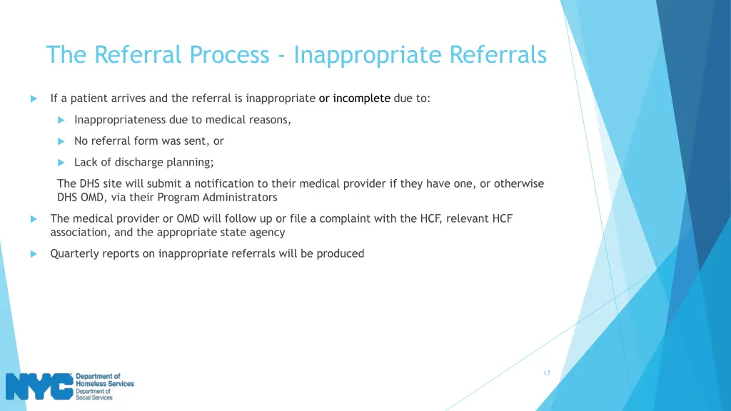 the referral process inappropriate referrals