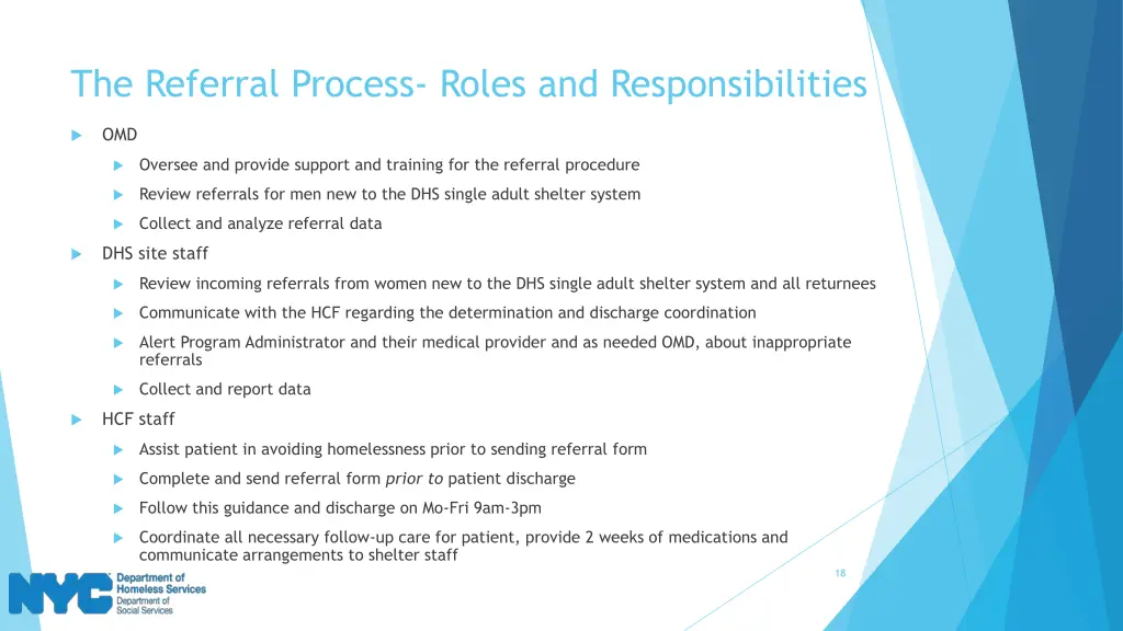 the referral process roles and responsibilities