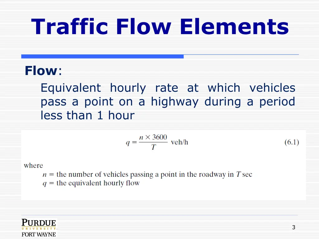 traffic flow elements 1