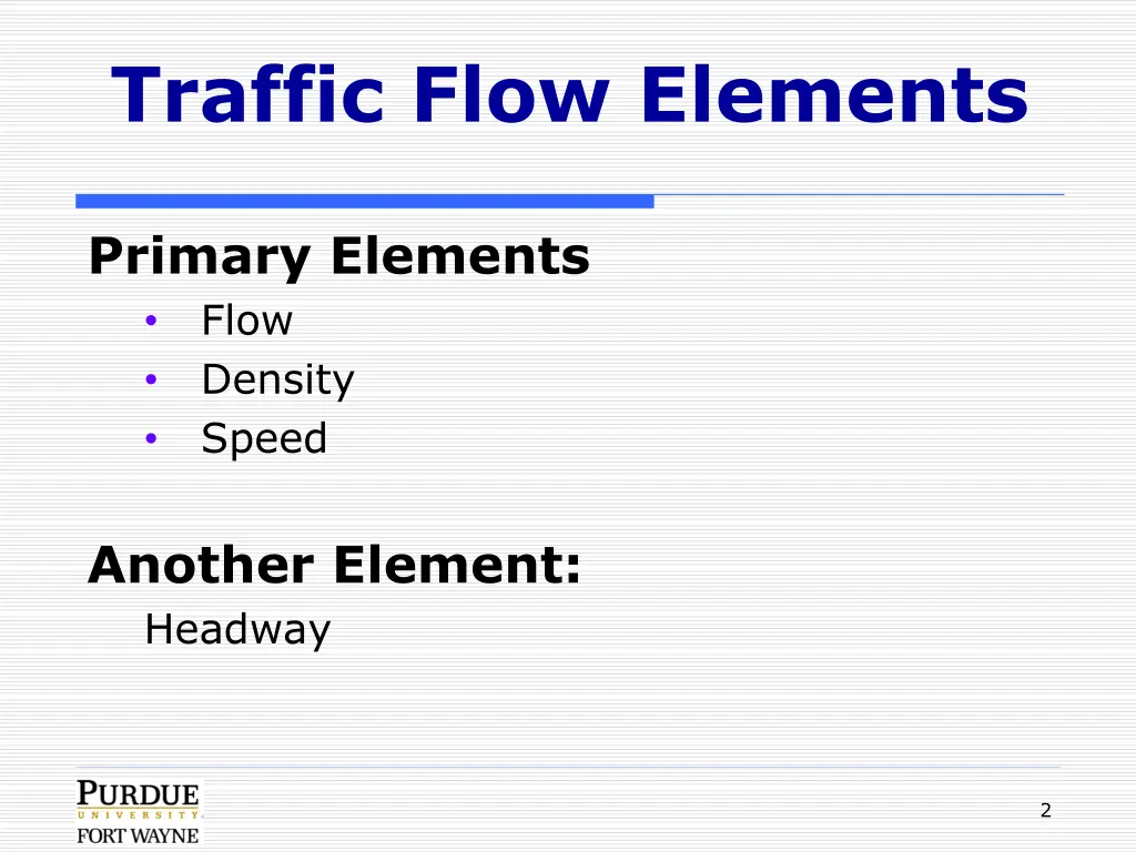 traffic flow elements