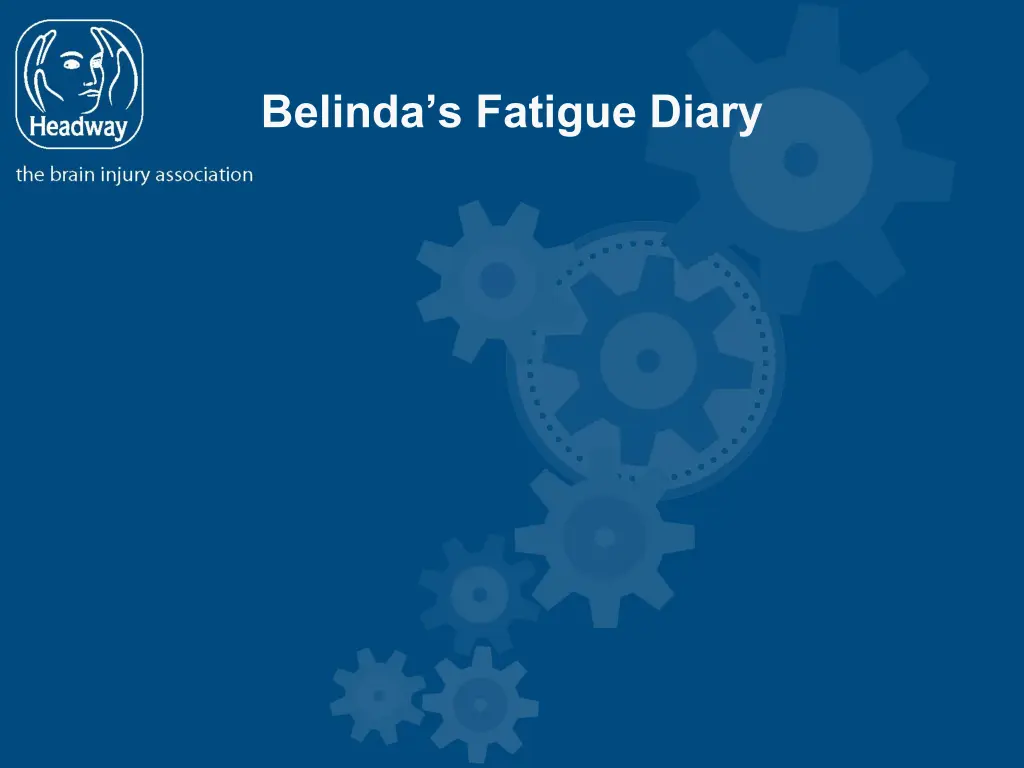 belinda s fatigue diary