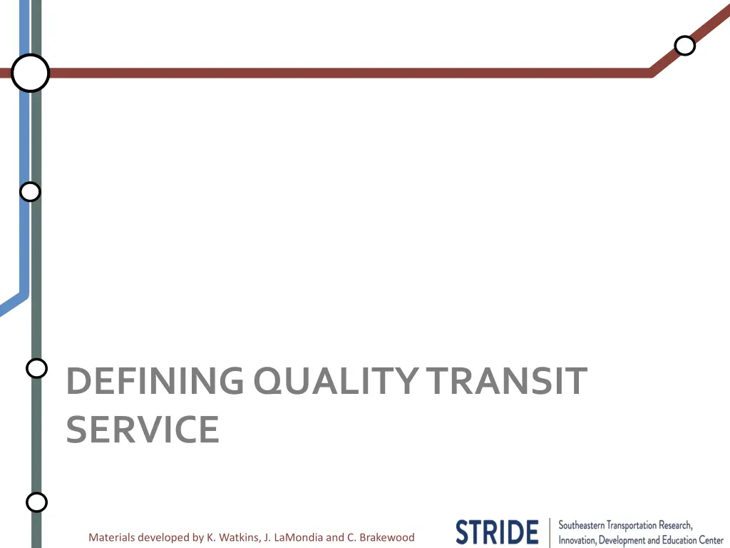 defining quality transit service