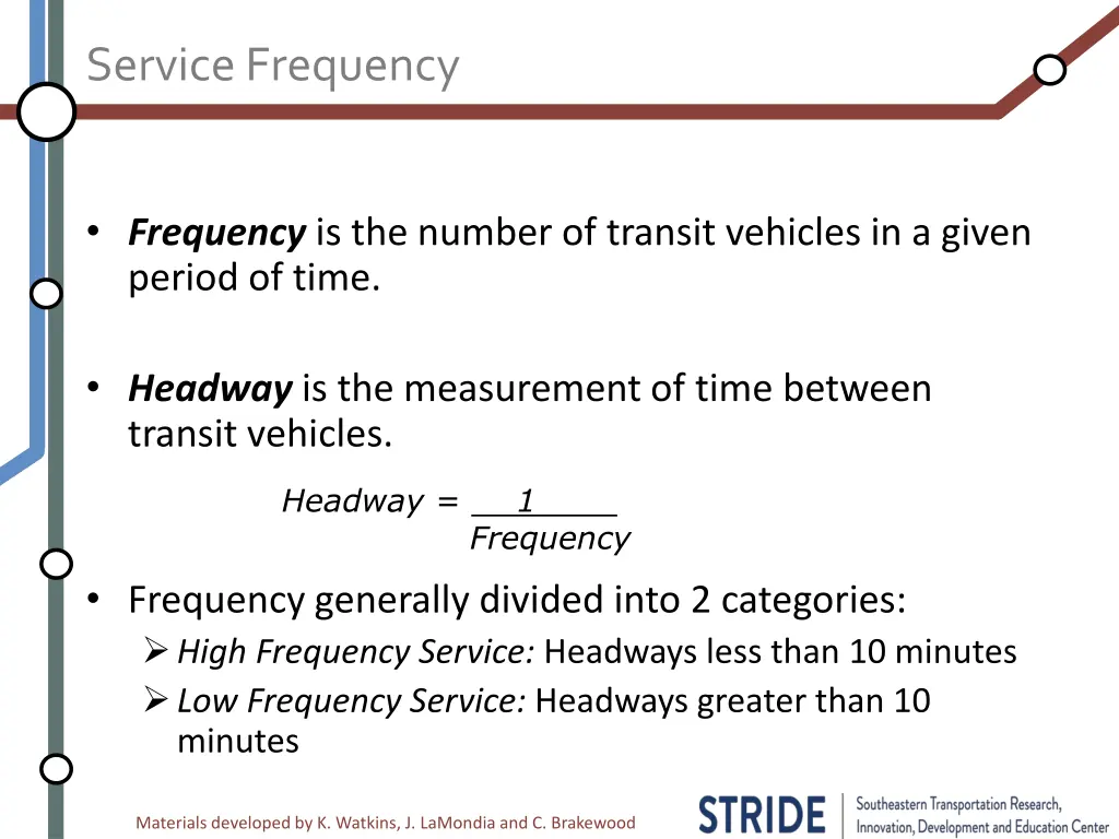 service frequency