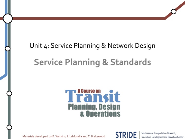 unit 4 service planning network design