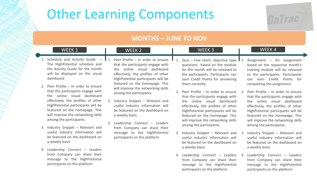 other learning components