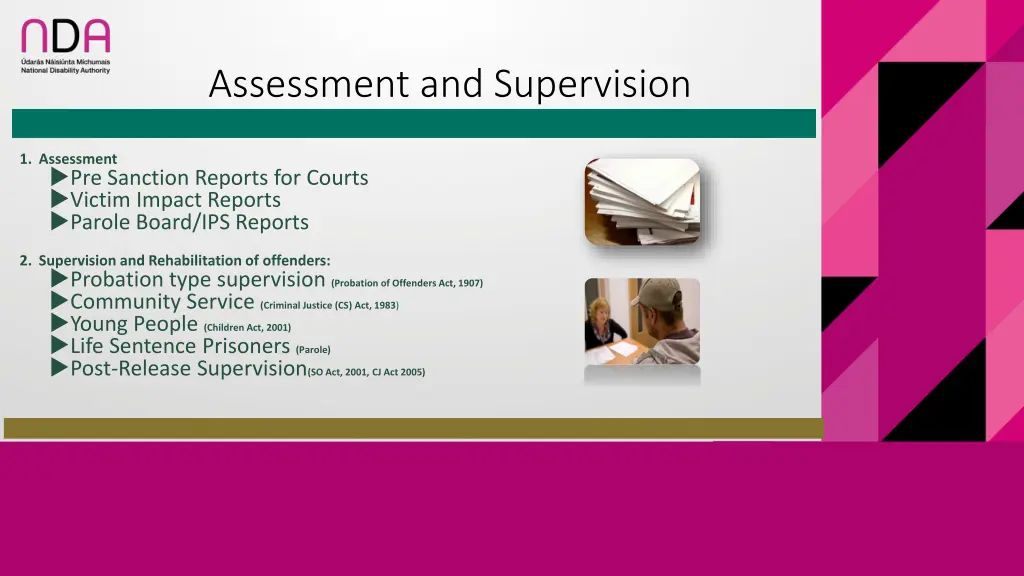 assessment and supervision