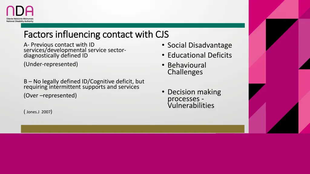 factors influencing contact with cjs factors