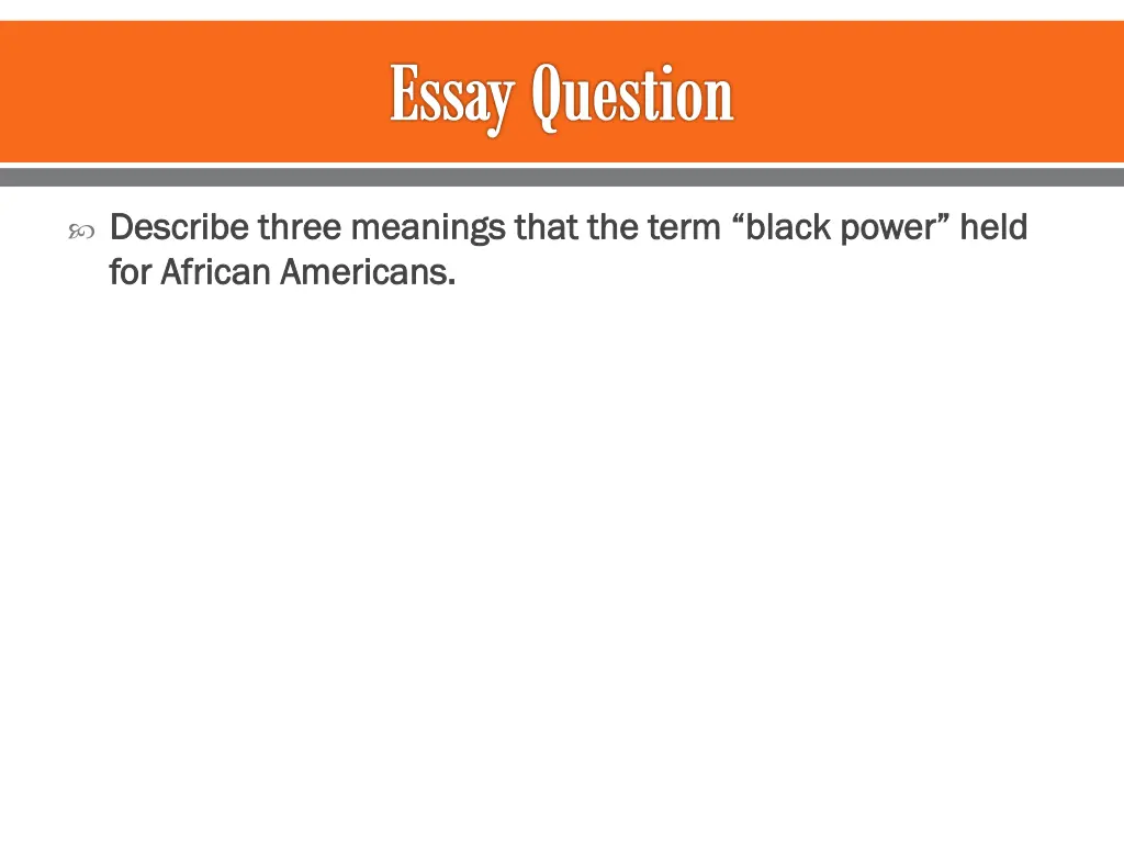 essay question