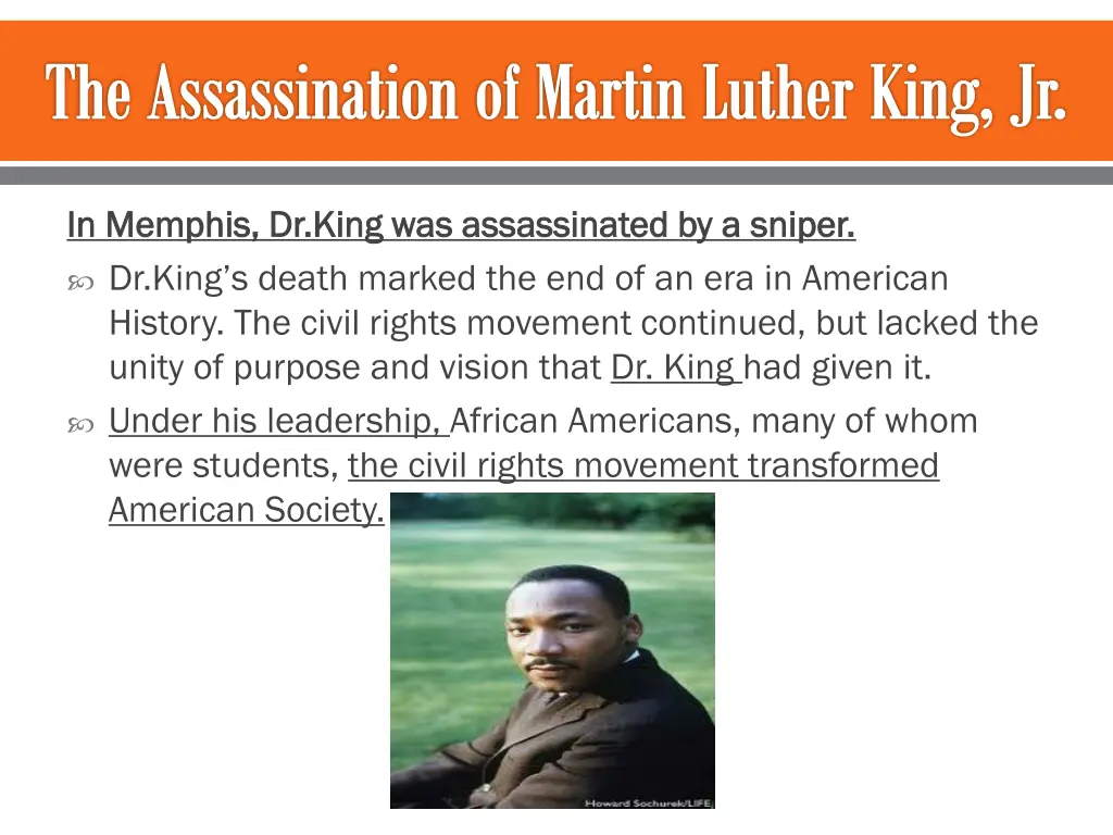 the assassination of martin luther king jr