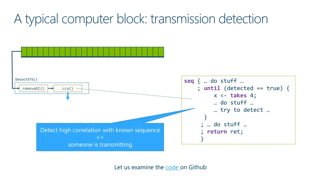 a typical computer block transmission detection