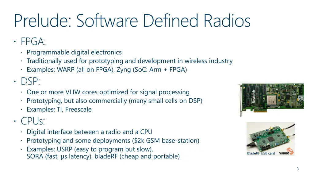 prelude software defined radios fpga programmable