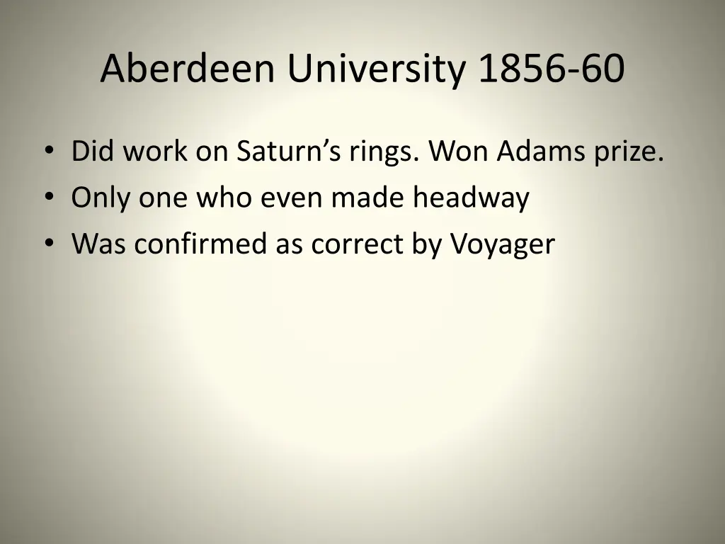 aberdeen university 1856 60