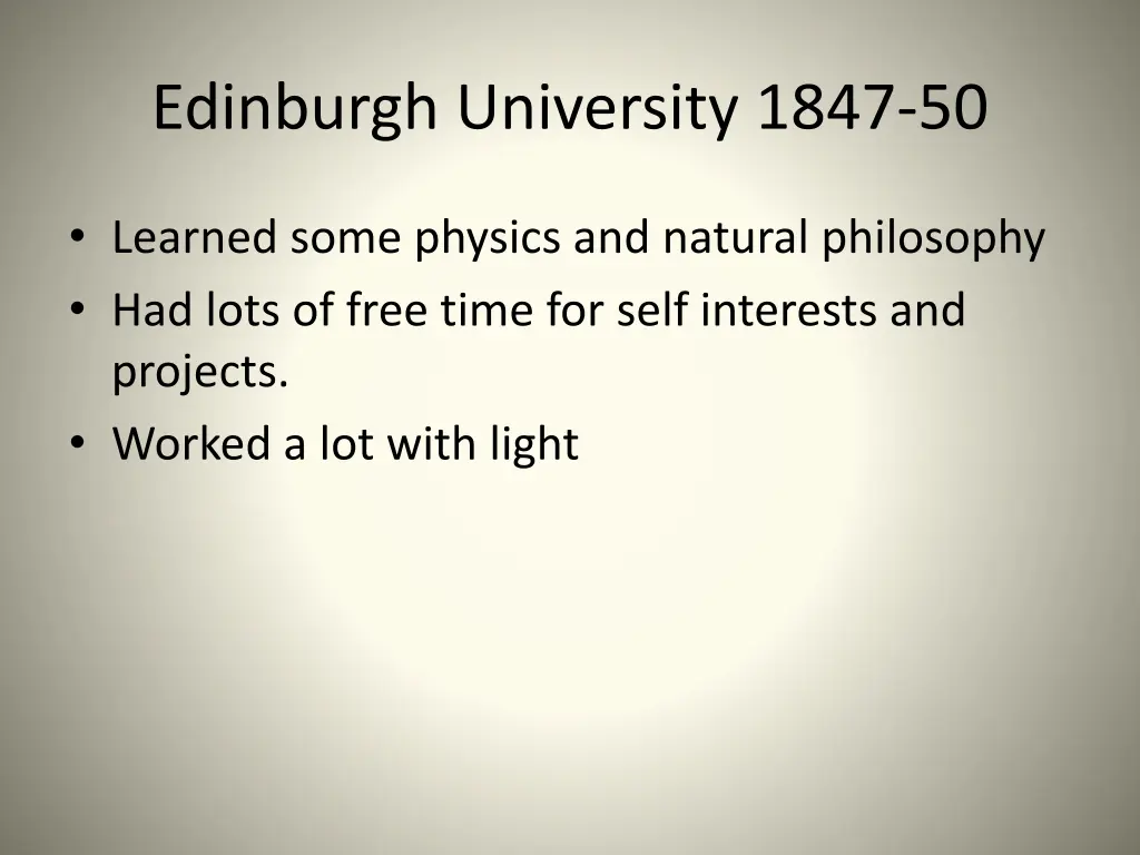 edinburgh university 1847 50