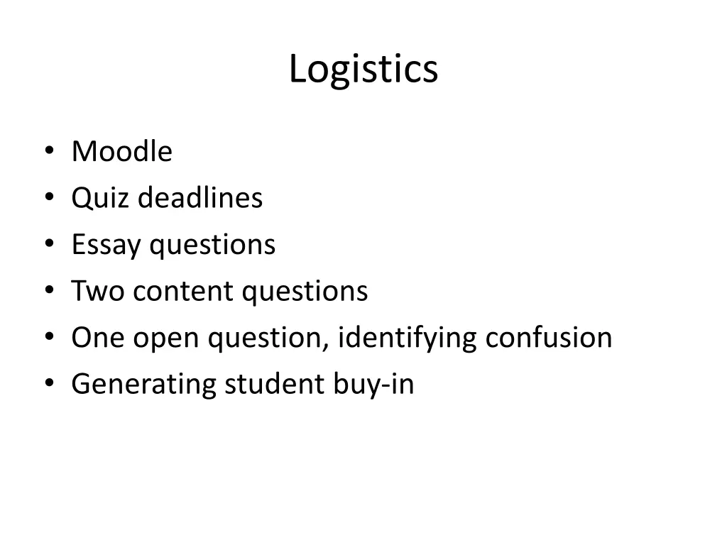 logistics