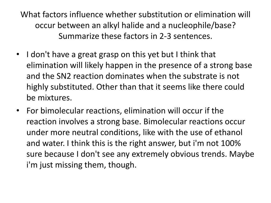 what factors influence whether substitution