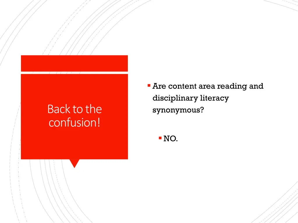 are content area reading and disciplinary