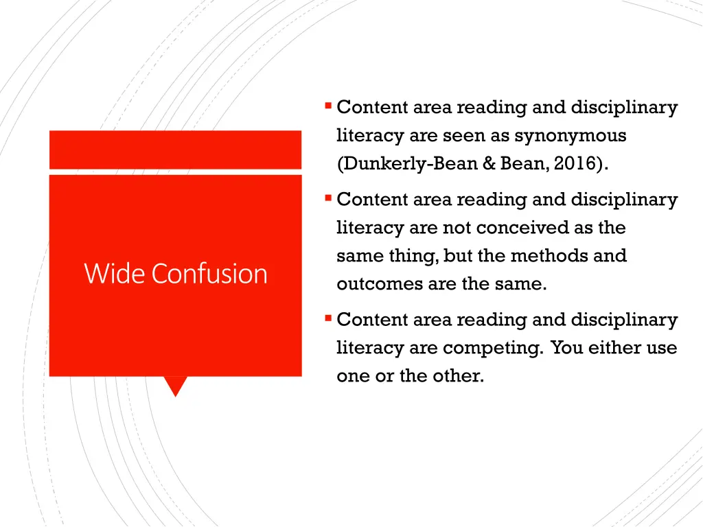 content area reading and disciplinary literacy