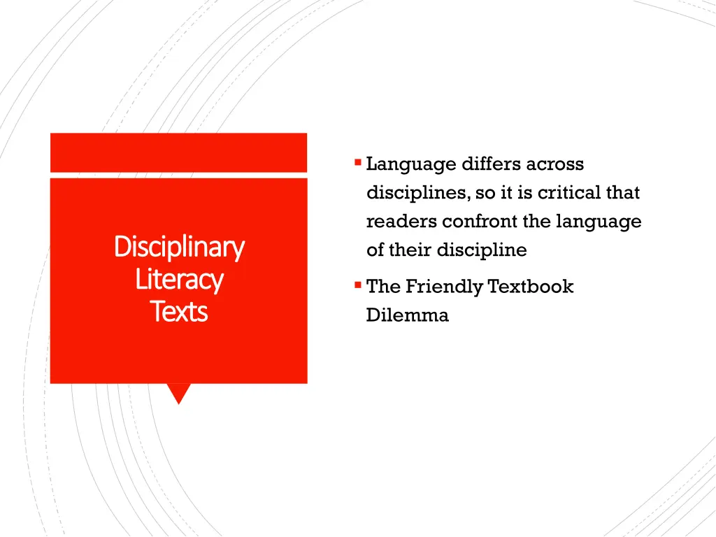 language differs across disciplines