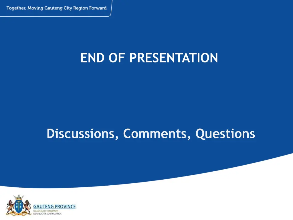 end of presentation