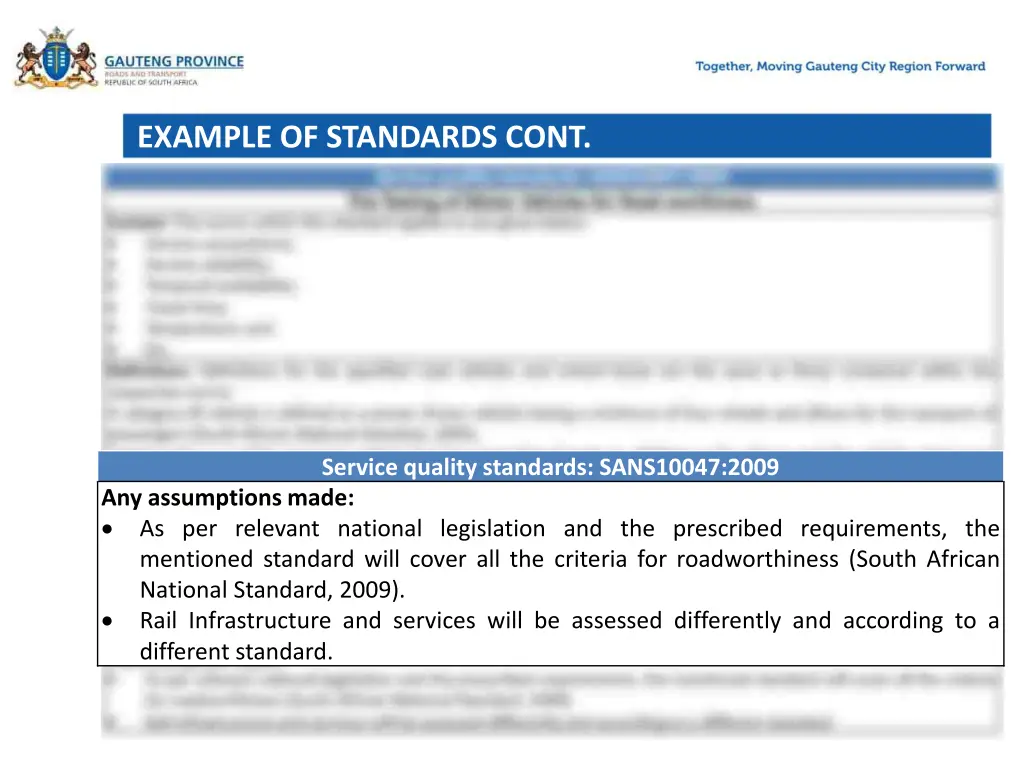 example of standards cont 3