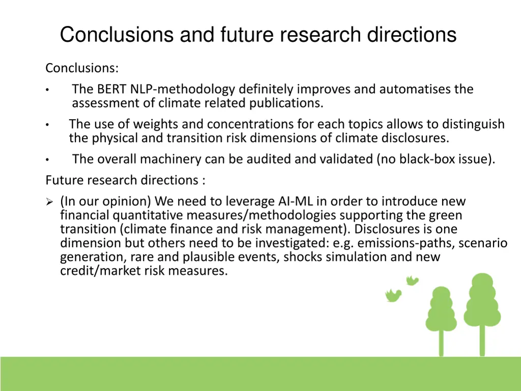 conclusions and future research directions