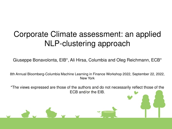 corporate climate assessment an applied