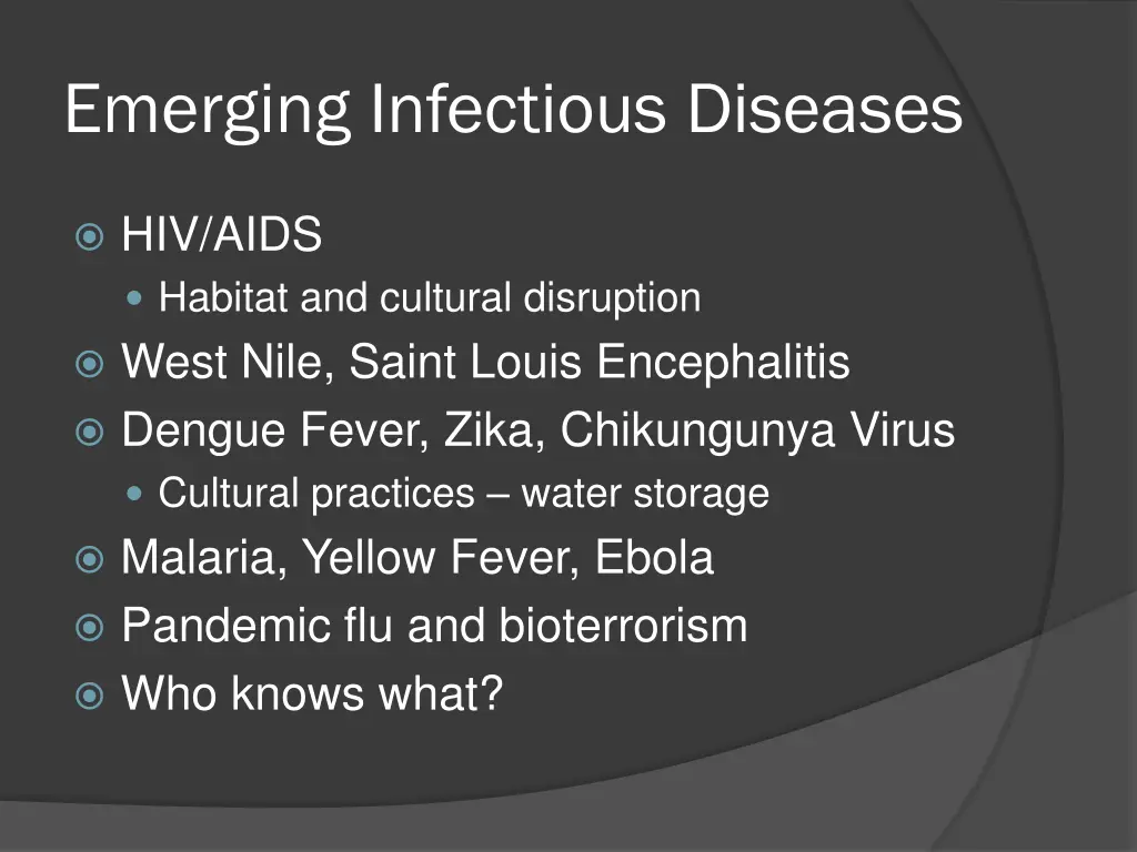 emerging infectious diseases