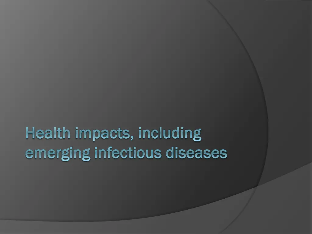 health health impacts impacts including emerging