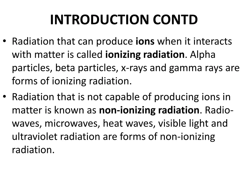 introduction contd