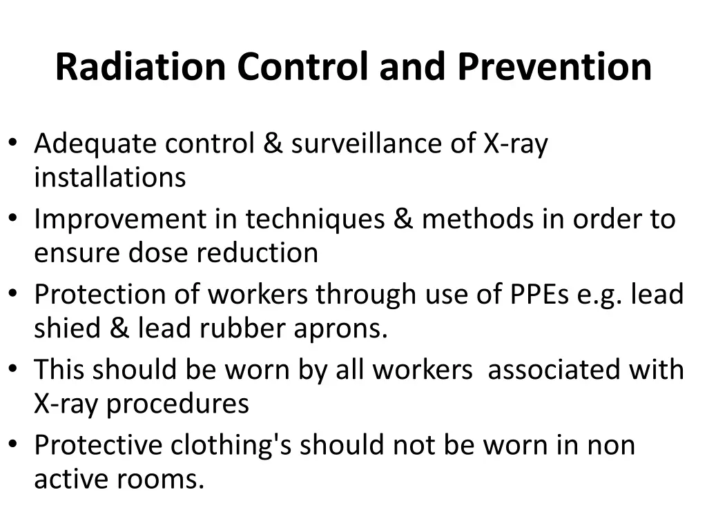 radiation control and prevention 1