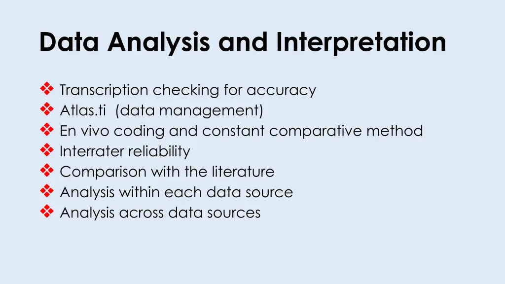 data analysis and interpretation