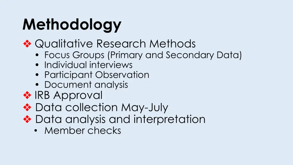 methodology qualitative research methods focus