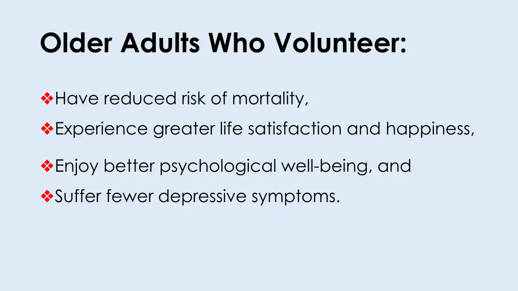 older adults who volunteer