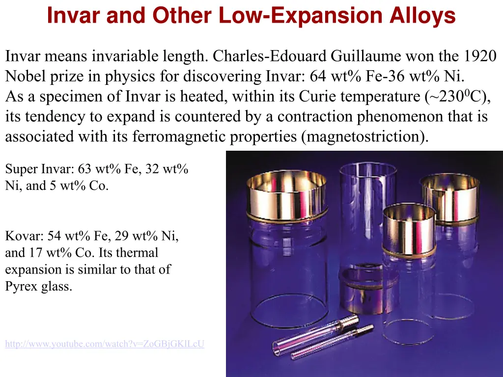 invar and other low expansion alloys