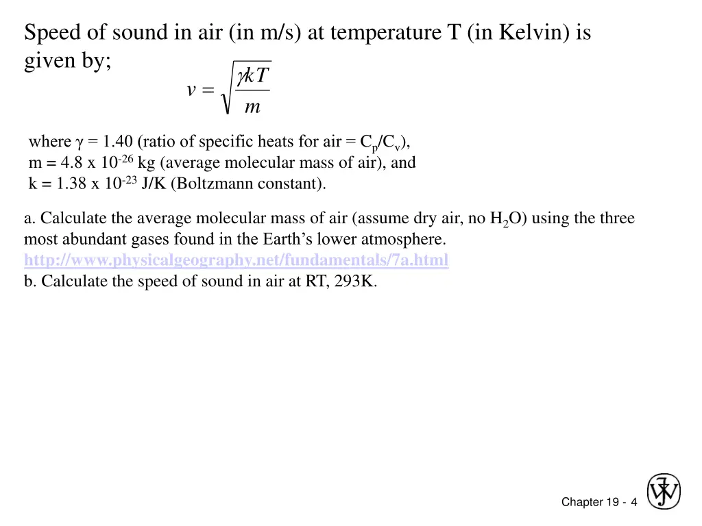 speed of sound in air in m s at temperature