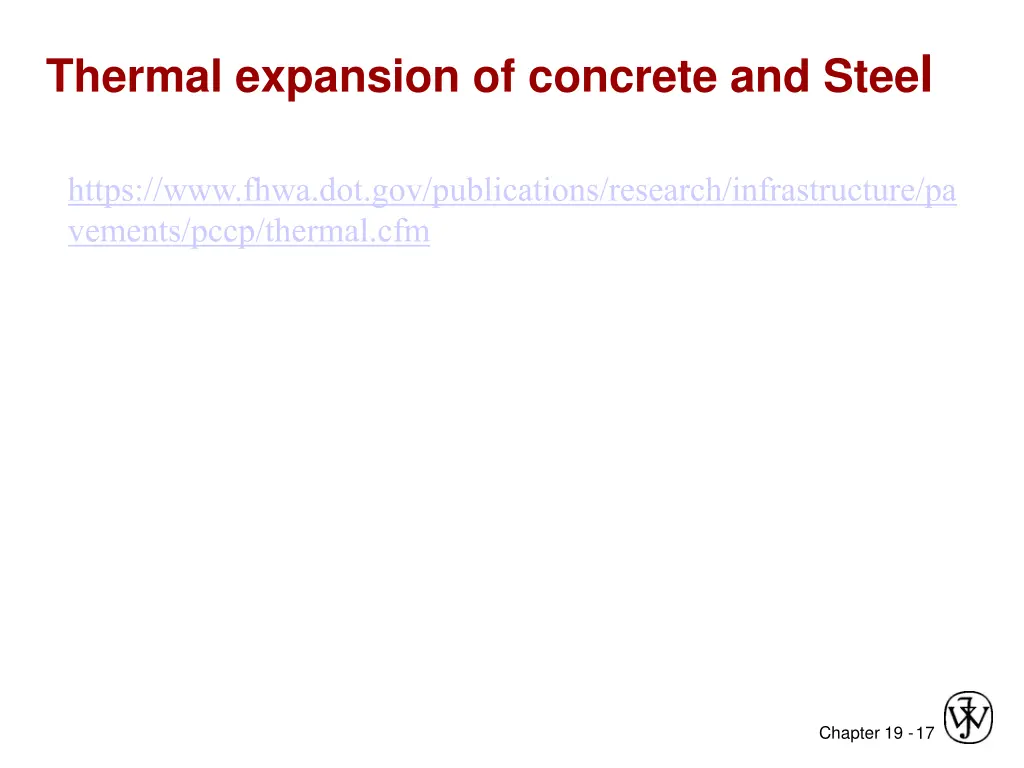 thermal expansion of concrete and stee l