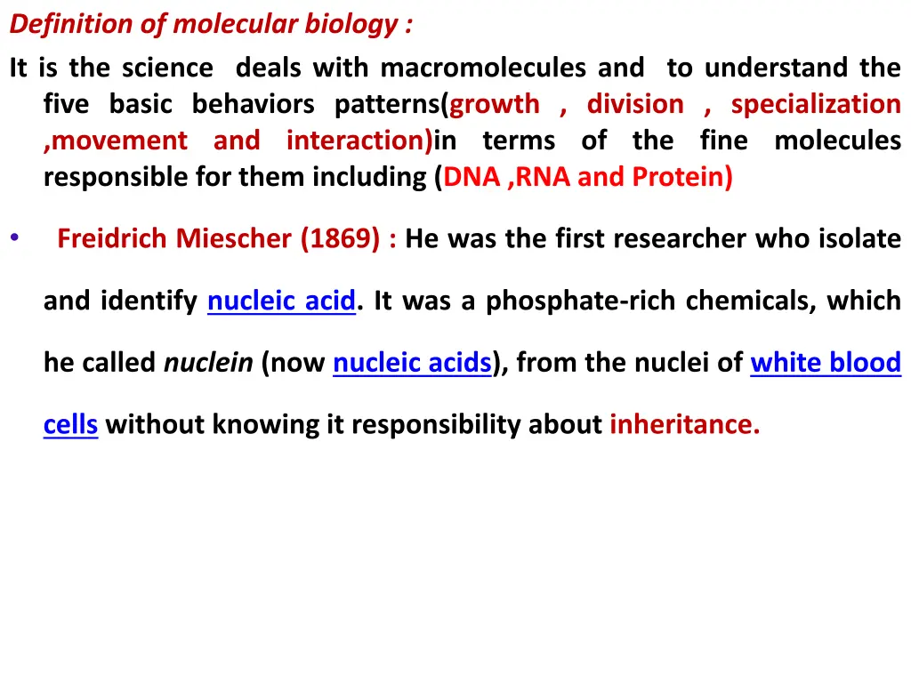 definition of molecular biology it is the science