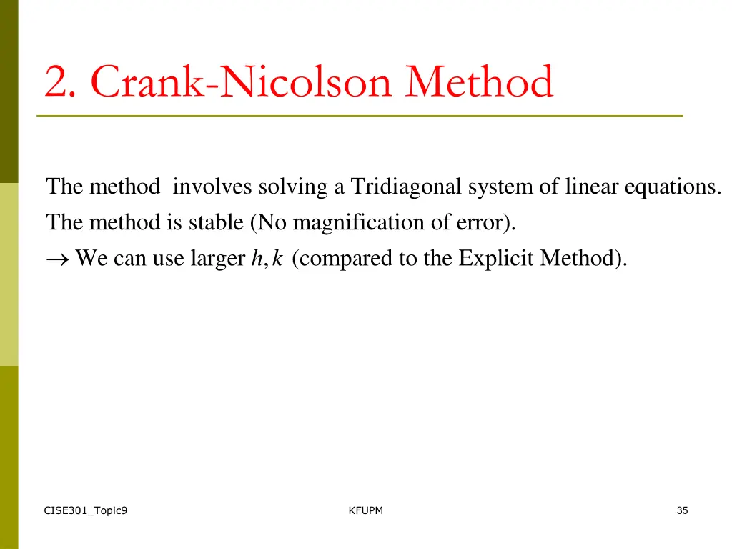 2 crank nicolson method 2