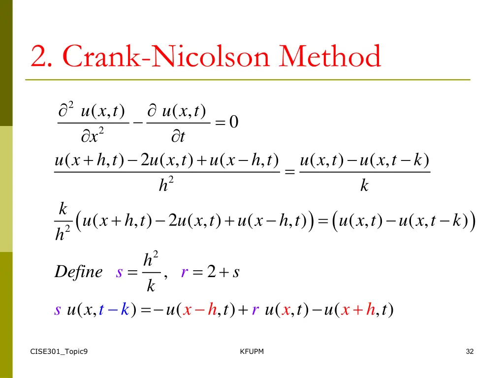 2 crank nicolson method