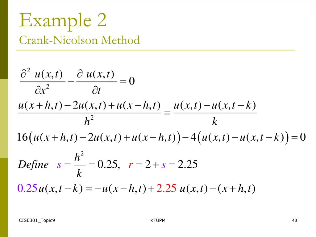 example 2 crank nicolson method 1