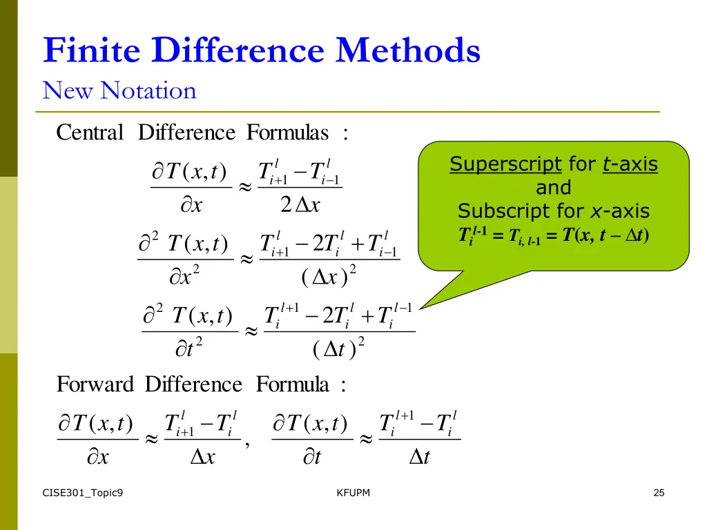 finite difference methods new notation