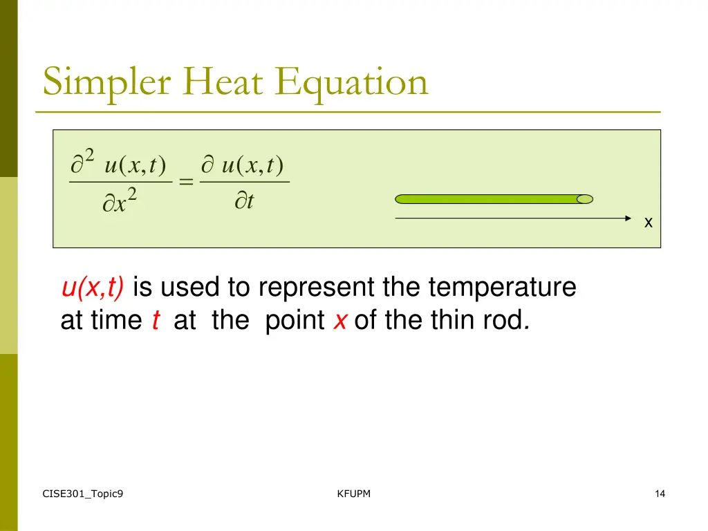 simpler heat equation