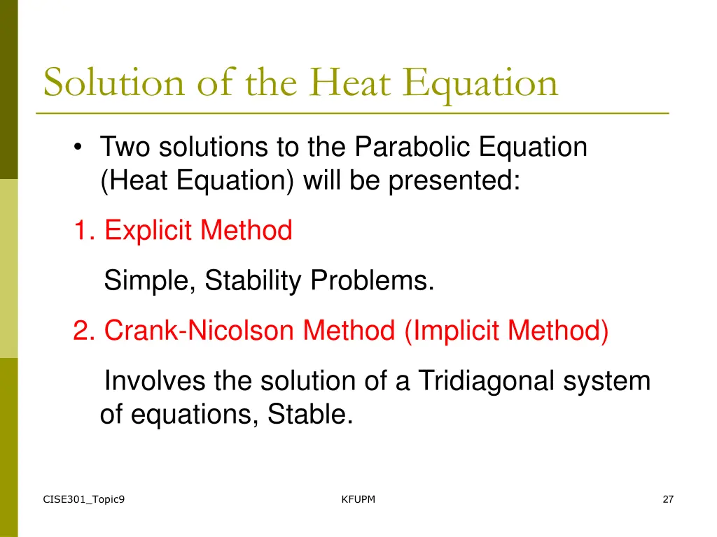 solution of the heat equation