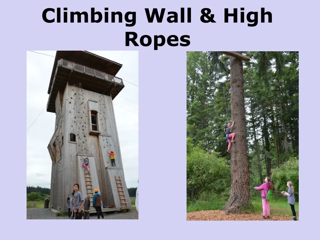 climbing wall high ropes