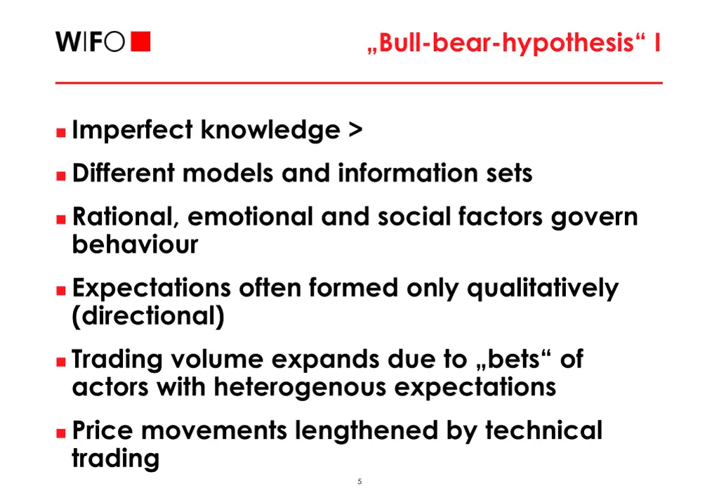 bull bear hypothesis i