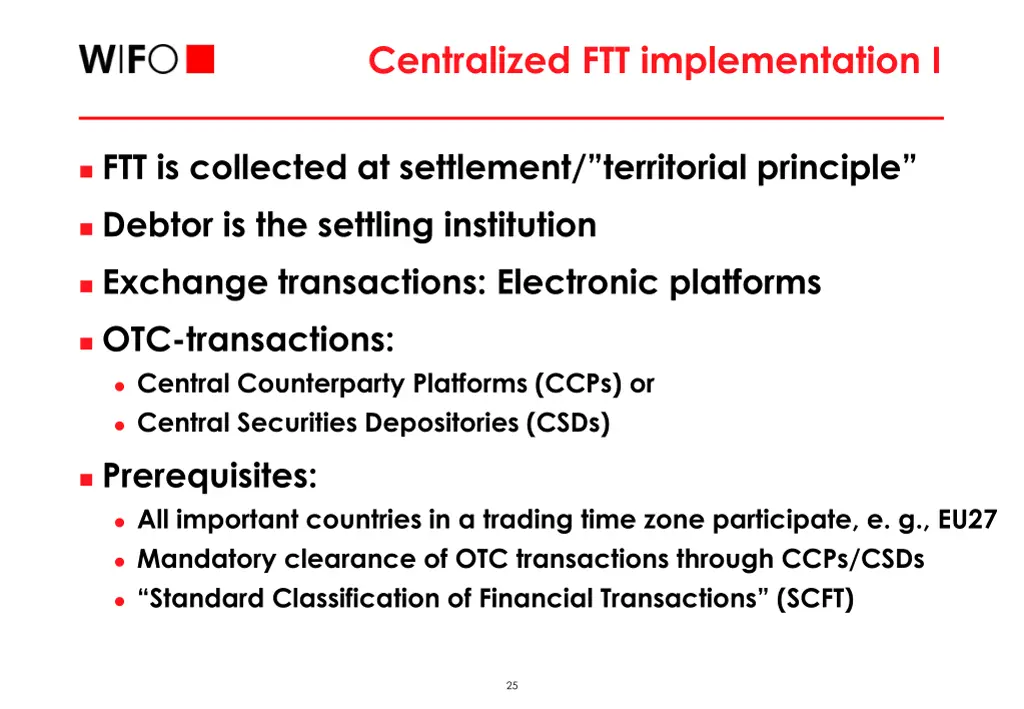 centralized ftt implementation i